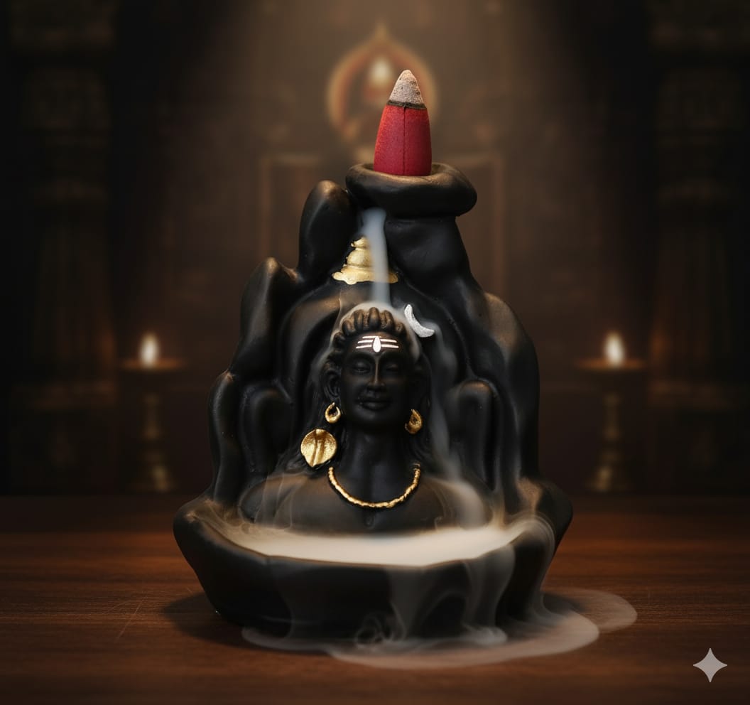 🕉 Shiv–Ganesha Ji Combo Smoke Fountain Showpiece