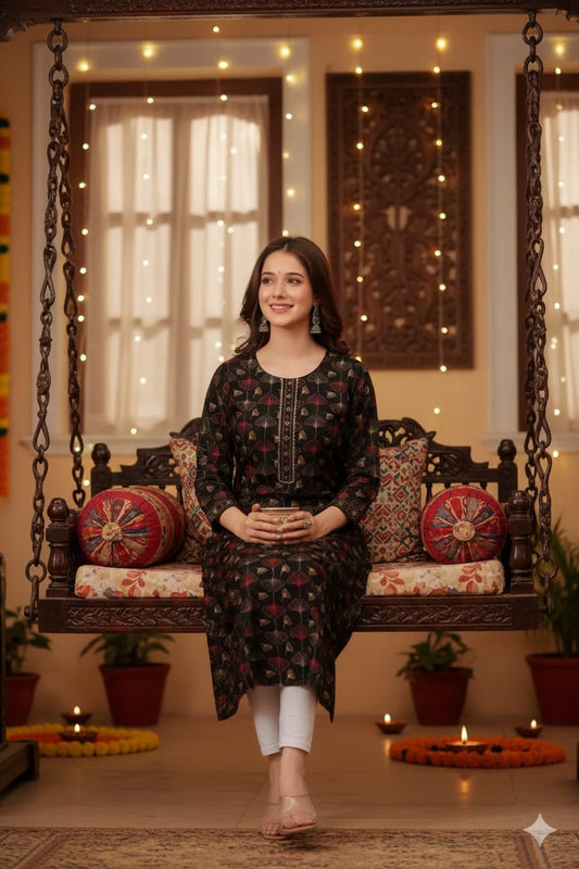 Black Kurti || Kurti For Woman's || Kurti