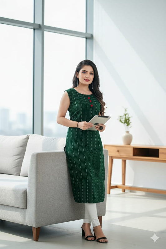 Mahi Creation New Women's Cotton A-Line Kurti