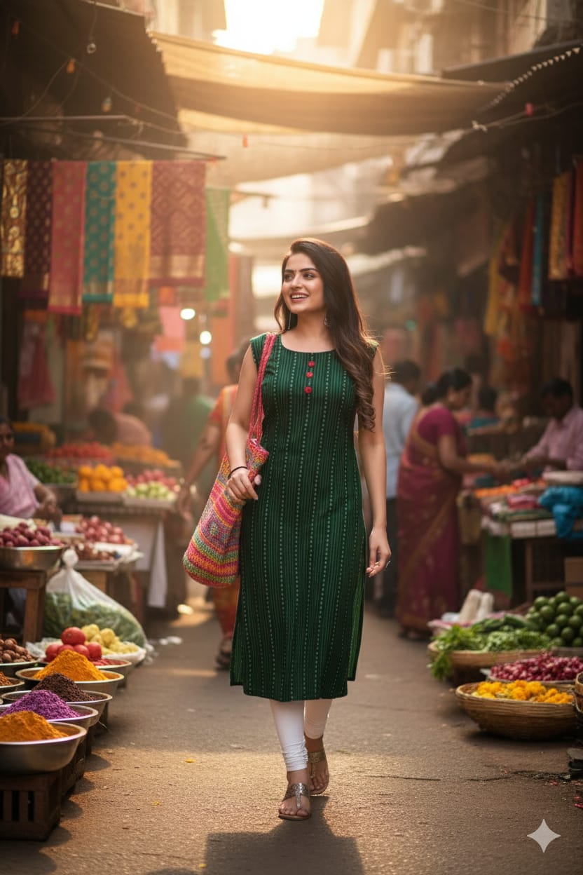 Mahi Creation New Women's Cotton A-Line Kurti