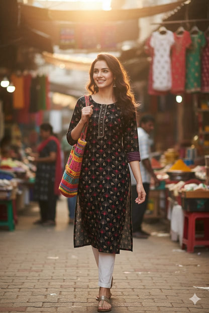 Black Kurti || Kurti For Woman's || Kurti