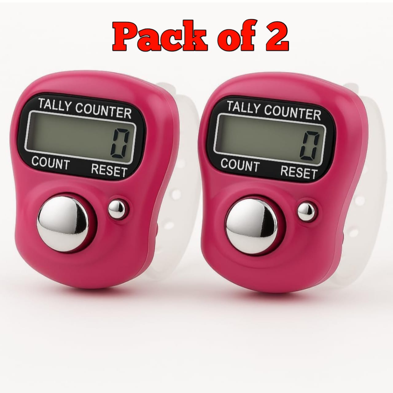 A Mini Hand Tally Counter Finger Ring Digital Electronic Head Count , Japa Machine Digital Tally Counter (Pack Of 2)