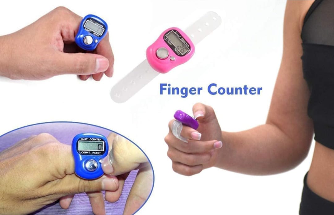 A Mini Hand Tally Counter Finger Ring Digital Electronic Head Count , Japa Machine Digital Tally Counter (Pack Of 1)